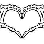 skeleton-bone-hand-heart-shape-sign-illustrations-vector